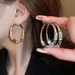 Boucles d'oreilles circulaires avec zircon