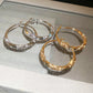 Boucles d'oreilles circulaires avec zircon