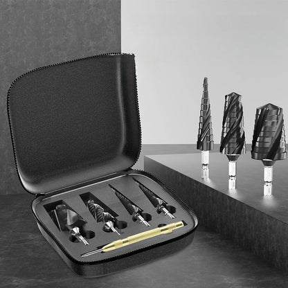 ✨🏆50% discount🏆Haute dureté Spiral Flute Step Drill Set