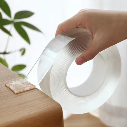 🧴 50% DE RÉDUCTION! ✨ Ruban adhésif Nano Magic – Réutilisable, double face & résidu zéro – Adhérence forte pour un usage domestique 🏠