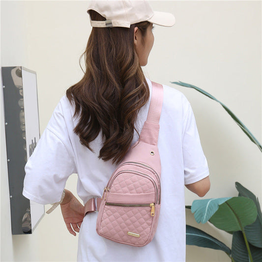🔥 60 % DE RÉDUCTION ! 🛍️🎒Poche poitrine métal légère – Pratique avec passage pour câble 🎒🎀