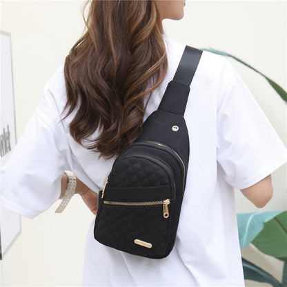🔥 60 % DE RÉDUCTION ! 🛍️🎒Poche poitrine métal légère – Pratique avec passage pour câble 🎒🎀