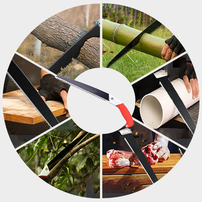 🌳 60% DE RÉDUCTION! ✂️ Scie d‘Élagage Universelle – Lame SK5 Tranchante, Poignée Ergonomique & Fourreau de Protection 🔪