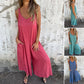 👗 50% DE RÉDUCTION 🌿 Combinaison décontractée coton & lin pour femme – Coupe ample, poches & bretelles réglables – Légère, respirante & parfaite pour les journées chaudes, les voyages ou le quotidien ☀️