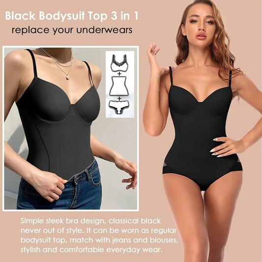 👙 50% DE RÉDUCTION! 🔥 Body Shapewear avec Soutien-Gorge – Taille Réglable, Effet Amincissant & Confortable Sous Les Vêtements 💃