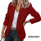 🧥 50% DE RÉDUCTION 💥 Veste élégante col revers bouton – Tissu doux & coupe structurée – Polyvalente, parfaite pour le bureau ou les occasions spéciales – intemporelle et soignée ✨🌸