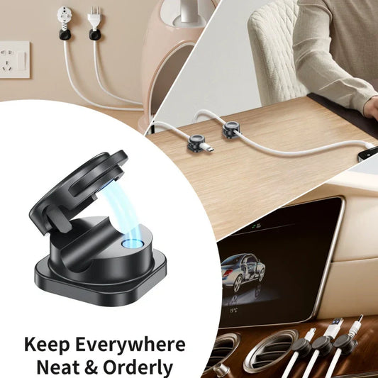 🧲 50% DE RÉDUCTION! 🔌 Clips Magnétiques Multifonctions pour Câbles – Organisation Invisible, Fixation Solide & Design Discret pour Bureau 🖥️