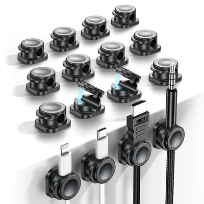 🧲 50% DE RÉDUCTION! 🔌 Clips Magnétiques Multifonctions pour Câbles – Organisation Invisible, Fixation Solide & Design Discret pour Bureau 🖥️