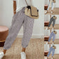 👖 50% DE RÉDUCTION 🌿 Pantalon rayé lin & coton femme – Taille élastiquée & jambes larges – Respirant, 6 coloris, tailles M-3XL – parfait pour le quotidien, les vacances ou les voyages ✨