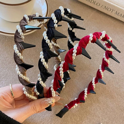 🔥 PROMO ÉCLAIR ! 🔥 Bandeau Perles Artificielles Vintage (50% de réduction)