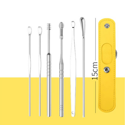 📢 Offre Limitée : 50 % de Réduction ! 📢 ✨ Set de 6 Outils Nettoyeurs d’Oreilles en Acier Inoxydable – Design en Spirale pour un Nettoyage Efficace 👂 💡 Hygiénique, Durable & Facile à Transporter