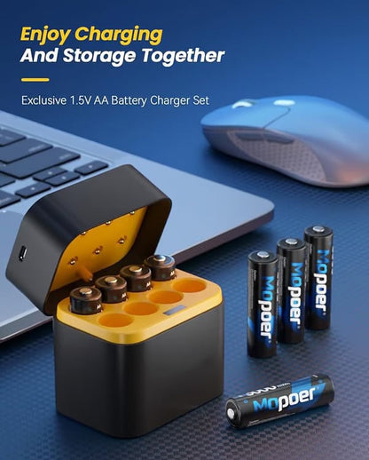 🏆✨ Vente Chaude – Batterie Li-ion avec Boîte de Charge Intégrée 🔋 💡 Protection Contre les Surcharges & Stockage Sécurisé – Maintenant à -50 % ! 🔥