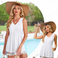 👚 50% DE RÉDUCTION! 🌸 Top Sans Manches à Col V pour Femmes – Imprimé Floral, Tissu Léger & Coupe Décontractée ✨