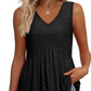 👚 50% DE RÉDUCTION! 🌸 Top Sans Manches à Col V pour Femmes – Imprimé Floral, Tissu Léger & Coupe Décontractée ✨