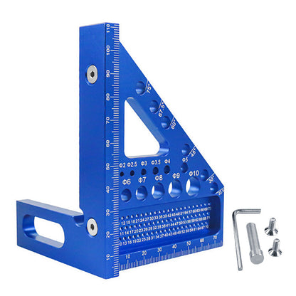 🔺 50% DE RÉDUCTION ! ✨ Triangle en Aluminium Carré pour Travail du Bois - Guidage de Coupe Précise à 45° et 90° pour Scies et Établis 🛠️📐