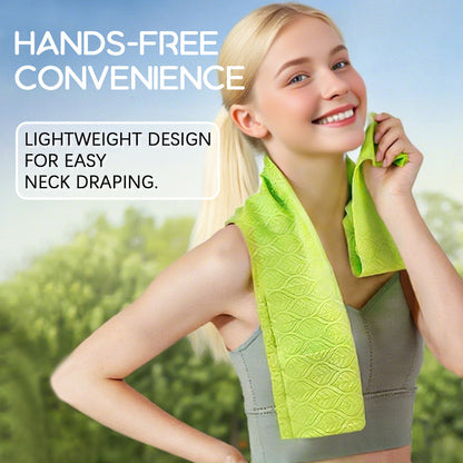 ❄️ Serviette Rafraîchissante Polyvalente pour Activités de Plein Air – Plus Vous Achetez, Plus Vous Recevez ! 🌿🌞 💧 Idéale pour le Sport, le Camping et les Journées Chaudes !