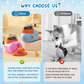 🐶🐾🎁 Jouet interactif 2-en-1 pour chiens 🦴 : distributeur de friandises + balle résistante à mâcher 🐕 — Achetez Bleu 🔵 + Rose 🌸 en lot et économisez 6 € 💶 — Idéal pour occuper, stimuler et récompenser votre compagnon ✨🎉