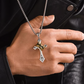 ✨ Collier Vintage avec Croix & Couronne – À Moitié Prix ! 👑✝️ 🎁 Style Élégant & Intemporel – Un Bijou Unique à Petit Prix !