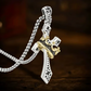 ✨ Collier Vintage avec Croix & Couronne – À Moitié Prix ! 👑✝️ 🎁 Style Élégant & Intemporel – Un Bijou Unique à Petit Prix !