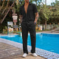 👔 50% DE RÉDUCTION 🌿 Ensemble deux pièces décontracté homme – Chemise & pantalon – Tissu léger, coupe moderne & confortable – parfait pour l’été, le bureau ou les week-ends – style polyvalent sans effort ✨👖