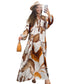 👗 60% DE RÉDUCTION! 🌸 Robe Longue à Col V pour Femmes – Motif Floral, Tissu Fluide & Parfaite pour l'Été ☀️