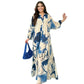 👗 60% DE RÉDUCTION! 🌸 Robe Longue à Col V pour Femmes – Motif Floral, Tissu Fluide & Parfaite pour l'Été ☀️