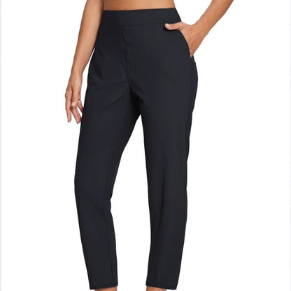 ✨ Pantalon élastique taille haute femme avec poches zippées 🔥 Moitié prix – Confort et style au quotidien !