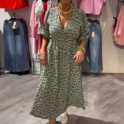 👗💖 Prix réduit de moitié ! Robe imprimée élégante à col en V — Confort léger et look tendance ✨🌸