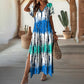 🌸 50% DE RÉDUCTION! 👗 Robe Dégradée Col en V – Tissu doux, fentes latérales & coupe flatteuse – Parfaite pour l'été, les vacances & les soirées 🌅