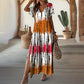 🌸 50% DE RÉDUCTION! 👗 Robe Dégradée Col en V – Tissu doux, fentes latérales & coupe flatteuse – Parfaite pour l'été, les vacances & les soirées 🌅