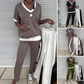 💜PROMOTION DU DERNIER JOUR - 50% DE RÉDUCTION💜Ensemble pantalon et top décontracté à col en V pour femmes