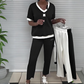 💜PROMOTION DU DERNIER JOUR - 50% DE RÉDUCTION💜Ensemble pantalon et top décontracté à col en V pour femmes