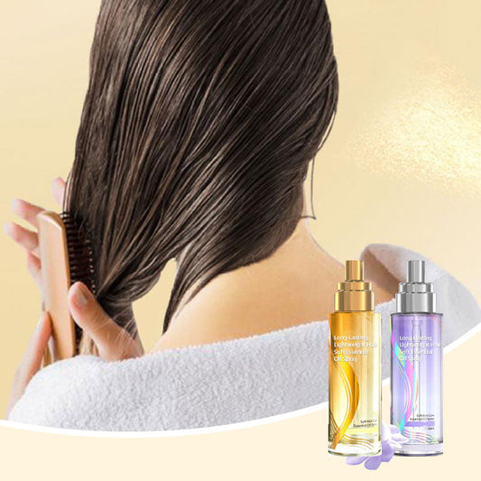💆‍♀️ ACHETEZ 1, OFFERT 1 ! ✨ Spray d‘Huile Essentielle Légère pour Cheveux – Sans Résidu Gras, Brillance Immédiate & Parfum Doux 🌸