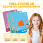 📚 Livre éducatif 3D avec ficelle à tirer pour apprendre la géométrie -50 % dès maintenant – Offrez un apprentissage ludique !