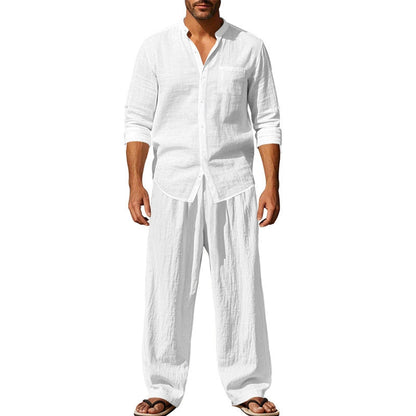 👕 50 % de Réduction 🌬️ Ensemble chemise et pantalon respirant pour hommes – Léger, aéré & parfait pour les journées chaudes – élégant & confortable 👖