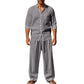 👕 50 % de Réduction 🌬️ Ensemble chemise et pantalon respirant pour hommes – Léger, aéré & parfait pour les journées chaudes – élégant & confortable 👖