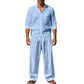 👕 50 % de Réduction 🌬️ Ensemble chemise et pantalon respirant pour hommes – Léger, aéré & parfait pour les journées chaudes – élégant & confortable 👖