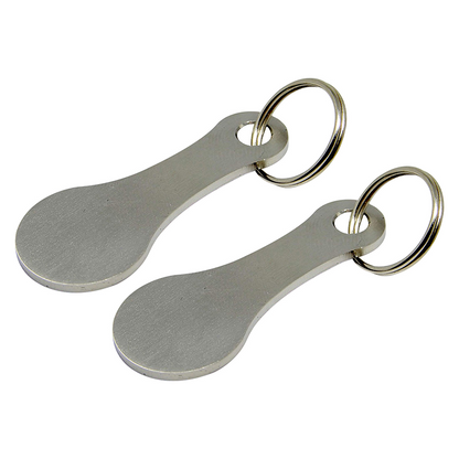 🛒 ACHETEZ 2 - RECEVEZ 1 GRATUIT ! 🔑 Porte-Clés Jeton Acier Inoxydable - Anti-Perte pour Courses 🛍️✨