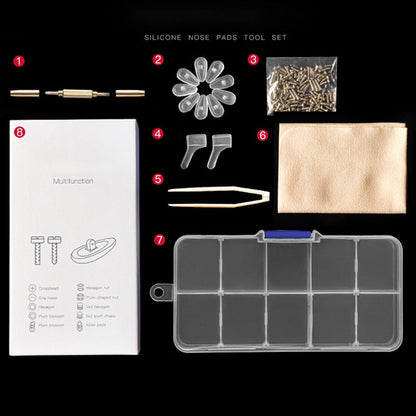👓 50% DE RÉDUCTION! 🔧 Kit de réparation pour plaquettes nasales de lunettes – Facile à utiliser, universel & robuste – Idéal pour remplacer ou ajuster vos plaquettes à la maison 🛠️