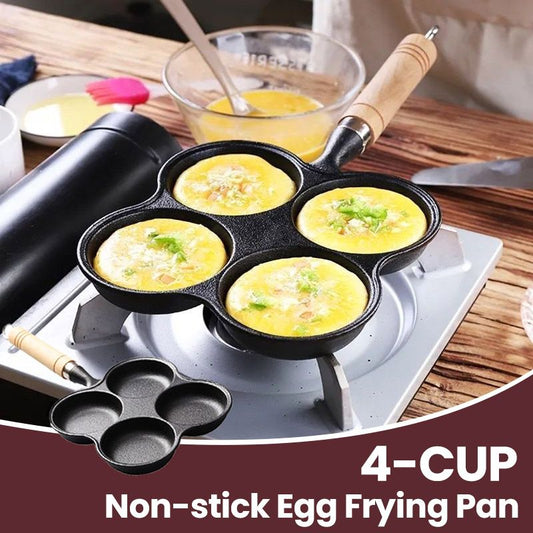 🥚 60% de réduction ! 🍳 Poêle à Œufs Antiadhésive – 4/5 Tasses, Fonte Durable & Cuisson Uniforme 👨‍🍳