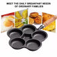 🥚 60% de réduction ! 🍳 Poêle à Œufs Antiadhésive – 4/5 Tasses, Fonte Durable & Cuisson Uniforme 👨‍🍳