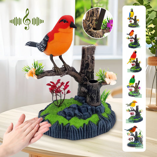 🔥 60 % de réduction ! 🐦✨ Jouet interactif en forme d'oiseau gazouillant – Activé par la voix 🎶💛