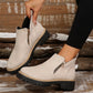👢 Promo 60 % – Bottines tendance et confortables pour femmes, bout rond et zip 🌟