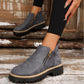 👢 Promo 60 % – Bottines tendance et confortables pour femmes, bout rond et zip 🌟