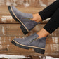 👢 Promo 60 % – Bottines tendance et confortables pour femmes, bout rond et zip 🌟