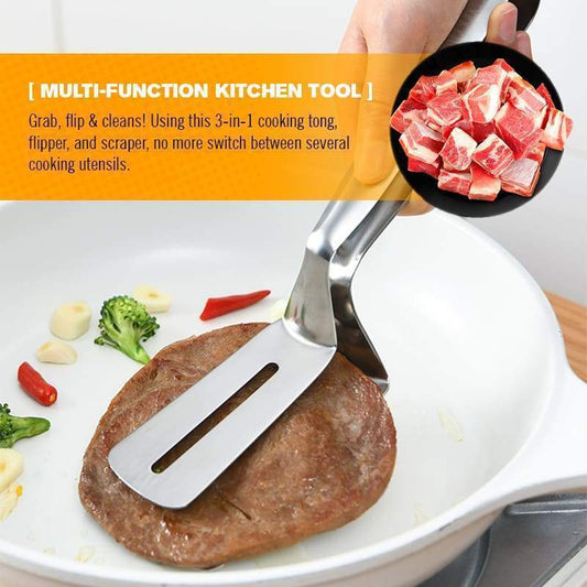 🔥 50% DE RÉDUCTION MAINTENANT ! 🍖 Pince de Barbecue en Acier Inoxydable – Longue, Anti-Chaleur & Prise Ferme 🛡️