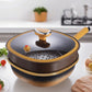 🍳 60% DE RÉDUCTION ! ✨ Casserole Anti-Adhésive en Alliage de Titane 12 Pouces - Cuisson Saine sans Produits Chimiques, Poignées Froides et Lavable au Lave-Vaisselle 🔥📦