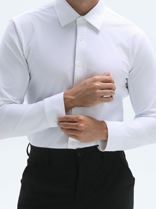 🔥 60 % de réduction ! 👔✨ 👑 Fliwos Chemise Extensible avec Triple Protection Sans Repassage pour Hommes