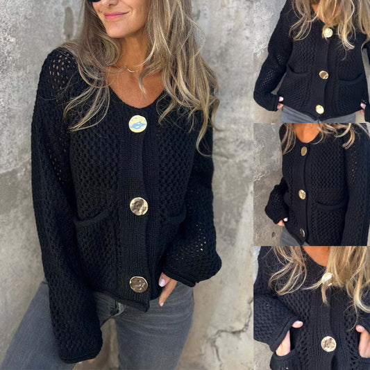 🔥 60 % de réduction ! 🧶👗 Cardigan en crochet pour femme – Style élégant et confortable