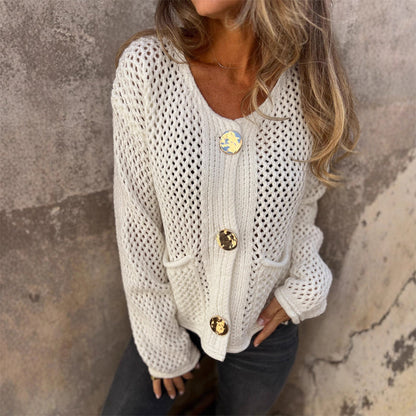 🔥 60 % de réduction ! 🧶👗 Cardigan en crochet pour femme – Style élégant et confortable